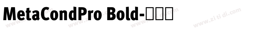 MetaCondPro Bold字体转换